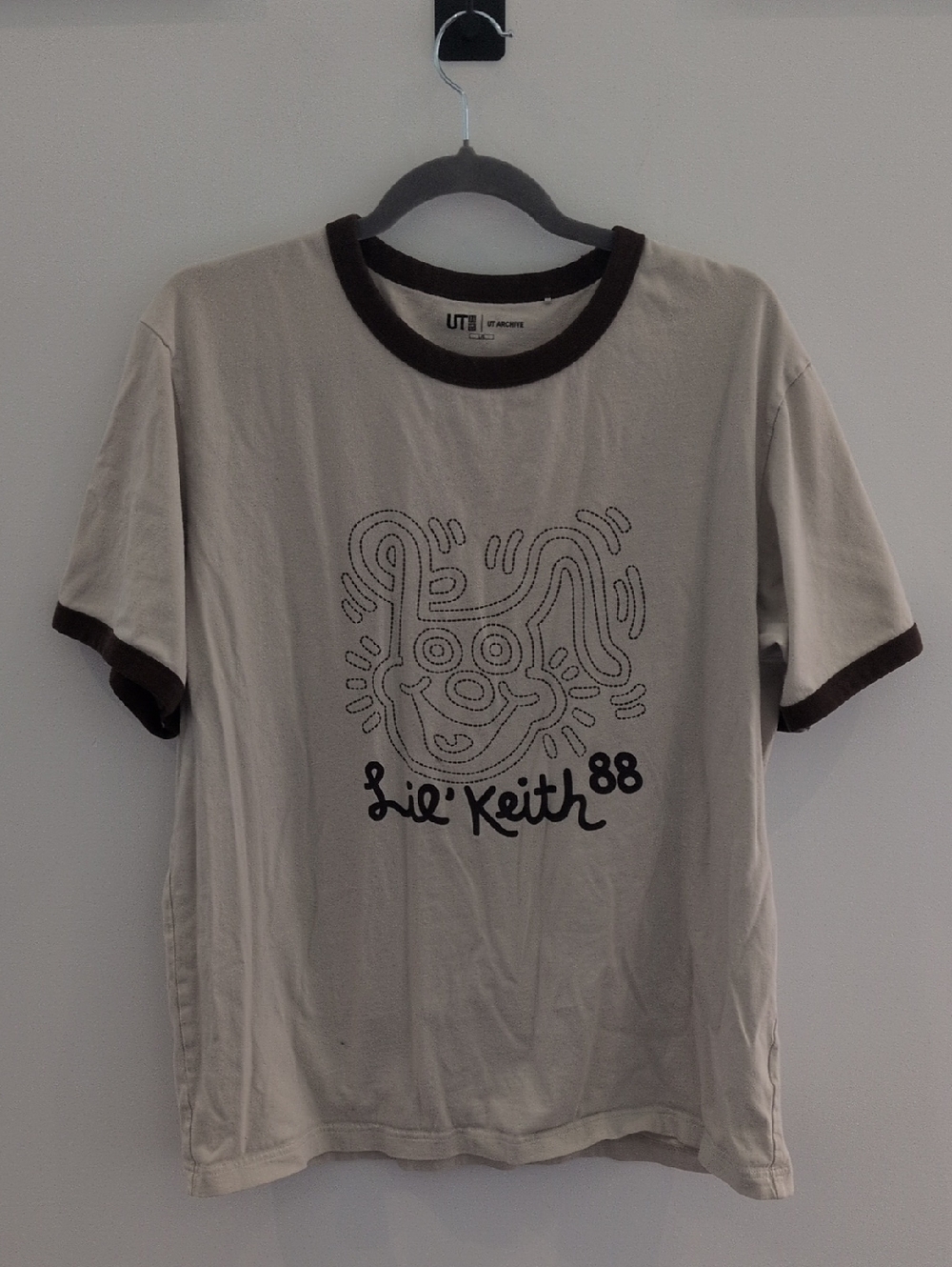 Uniqlo UT Archive Ringer Tee in Taupe and Brown